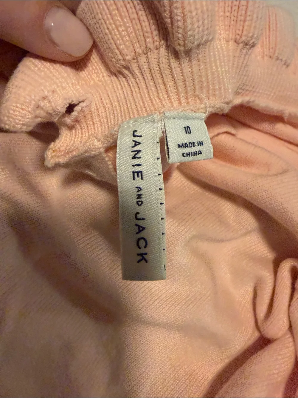 Janie and Jack Horse Scene Sweater Pink Puff Sleeve Mock Neck Size 10